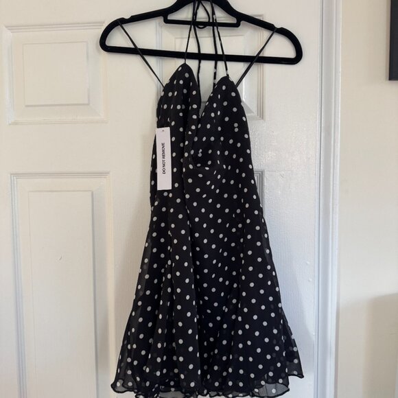 *NWT* Princess Polly Delamere Mini Dress - Black & White Polka Dot - Picture 3 of 5